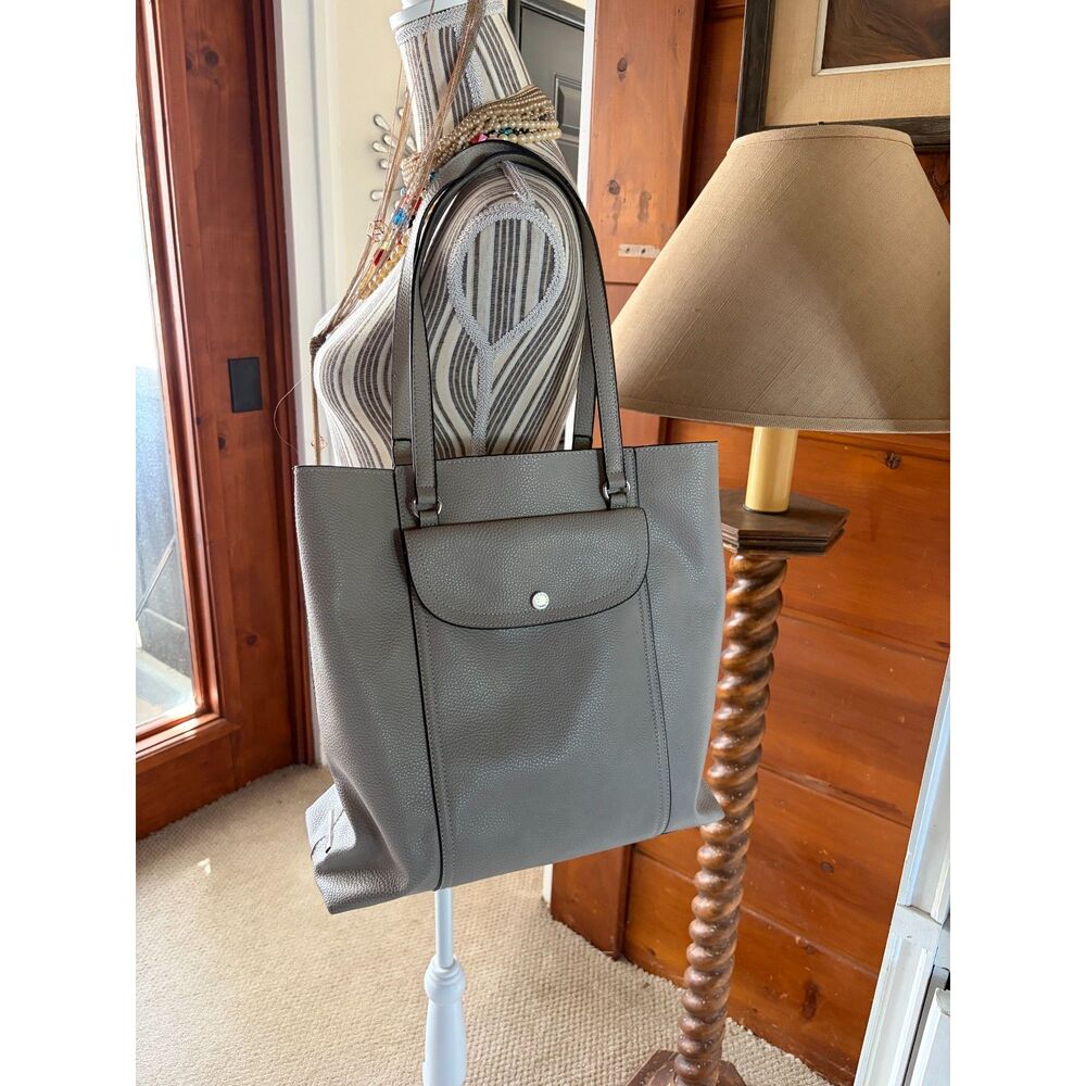 Leather Steve Madden Oatmeal Colored Core Tote w/ Small Case
